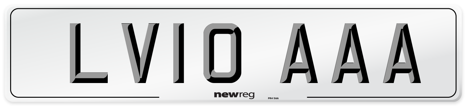 LV10 AAA Number Plate from New Reg